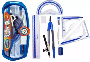 Zestaw geometryczny 10 el. z cyrklem BAMBINO - ST-MAJEWSKI - Przybory szkolne - miniaturka - grafika 1