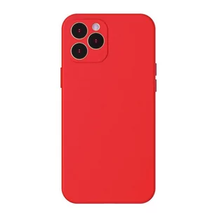 Baseus Etui Liquid Silica Gel Case do Apple iPhone 12 Pro Czerwony - Etui i futerały do telefonów - miniaturka - grafika 1