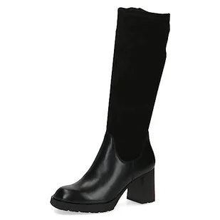 Caprice Damskie 9-25614-41 sznurowane botki na obcasie, czarny, 38 EU - Botki damskie - miniaturka - grafika 1