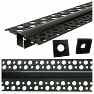 Akcesoria do oświetlenia - Profil Led Aluminiowy Do Płyt Gipsowych Czarny 1M - miniaturka - grafika 1