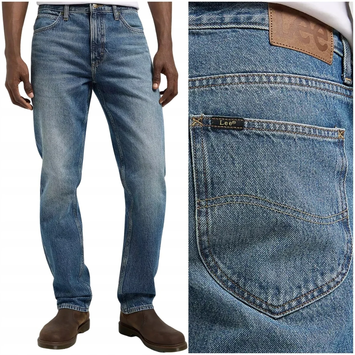 Lee West regular Rendition proste spodnie jeansowe bez streczu W32 L34