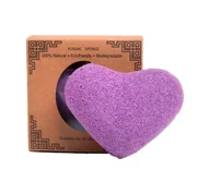Chusteczki do demakijażu - Lash Brow, Gąbka konjac lawendowa Serce, 1 szt. - miniaturka - grafika 1