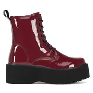 Botki damskie - Botki DeeZee WS101-08A Bordowy - miniaturka - grafika 1