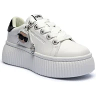 Moda i Uroda OUTLET - Karl Lagerfeld Skórzane sneakersy KREEPER - miniaturka - grafika 1