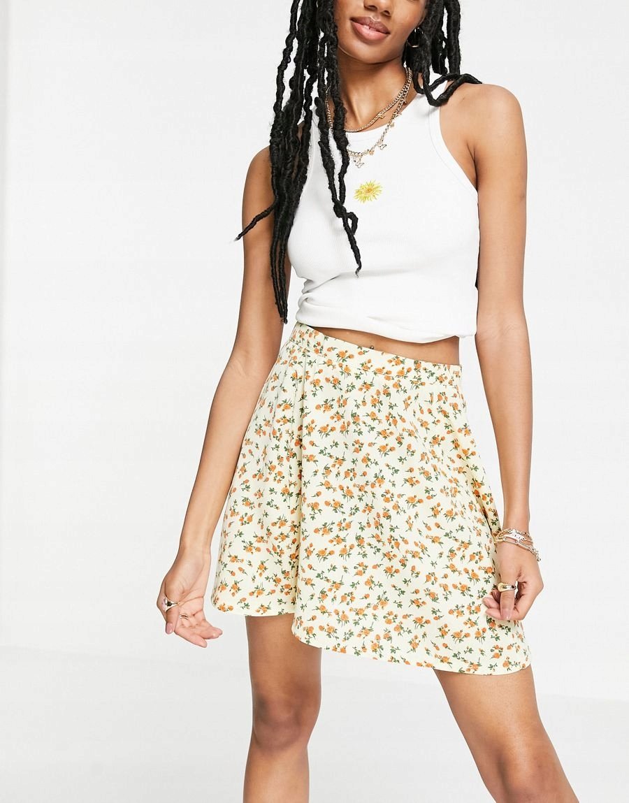 DAISY STREET SPÓDNICA DAMSKA W KWIATY MINI M XNX