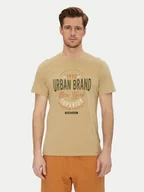 Koszulki męskie - Blend T-Shirt 20717759 Beżowy Regular Fit - miniaturka - grafika 1