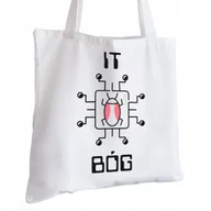 Torby i wózki na zakupy - Torba Bawełniana biała dla Informatyka Na Prezent ekologiczna Trwały Nadruk - miniaturka - grafika 1