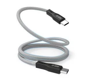 SBS USB-C - USB-C  60W 1m Szary - Kable USB - miniaturka - grafika 1