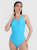 Stroje kąpielowe - 4F Kostium kąpielowy jednoczęściowy damski - turkusowy L - miniaturka - grafika 1