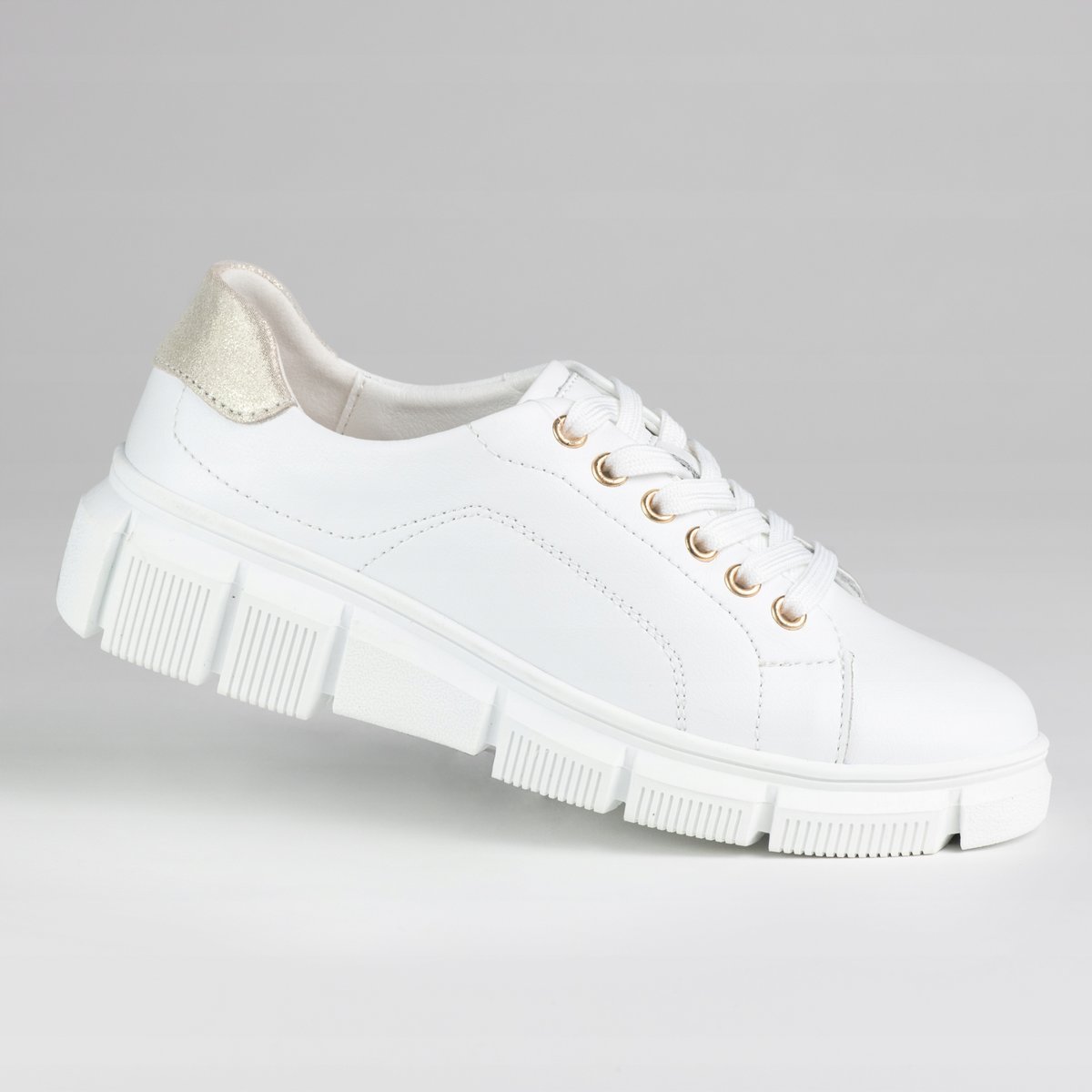 Sportowe damskie skóra naturalna GOODIN GD-PI2604 Biel skóra 37