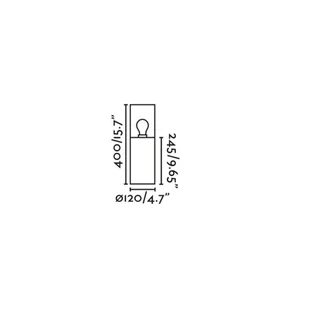 FARO BARCELONA Lampa cokołowa Kila, ciemnoszary/bursztynowy, aluminium/szkło, wysokość 40 - Lampy ogrodowe - miniaturka - grafika 1