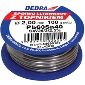 Akcesoria do lutowania - Dedra Lut z topnikiem 31L42010 - miniaturka - grafika 1