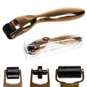 Zestawy kosmetyków damskich - Roller Do Mezoterapii Igłowej 3 Wymienne Głowice Masażer - miniaturka - grafika 1