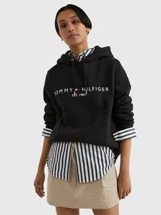 Bluza z kapturem damska Tommy Hilfiger WW0WW31998 XS Czarna (8720114744615) - Bluzy damskie - miniaturka - grafika 1