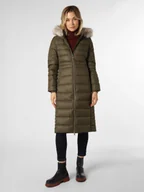 Płaszcze damskie - Tommy Hilfiger Płaszcz puchowy damski Kobiety zielony jednolity, S - miniaturka - grafika 1