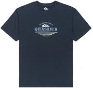 Koszulki męskie - t-shirt QUIKSILVER TYPE LINE DARK NAVY - miniaturka - grafika 1