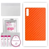 Akcesoria do tabletów i e-booków - folia naklejka skórka strukturalna na TYŁ do Lenovo Tab M10 5G - Carbon Pomarańczowy - apgo SKINS - miniaturka - grafika 1