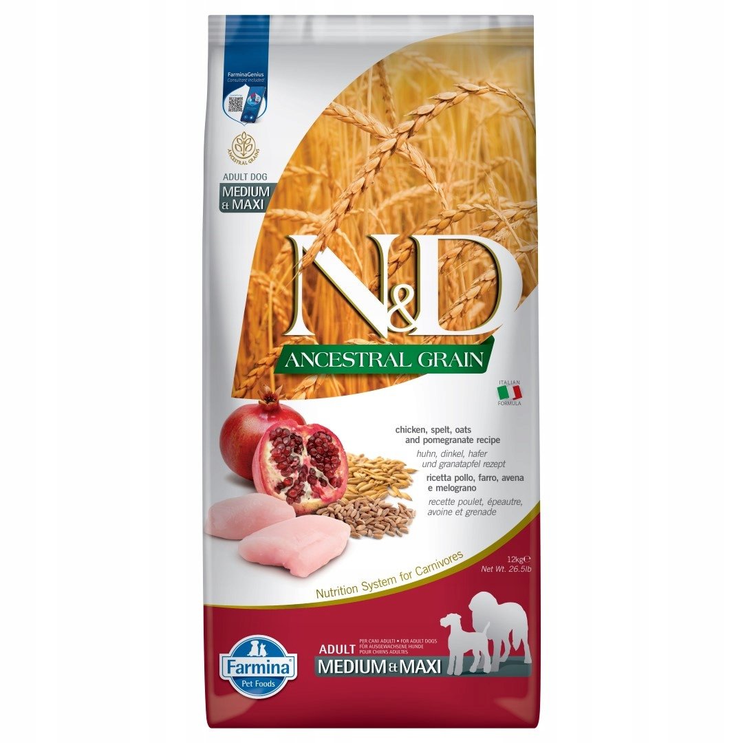 Farmina Ancestral Grain Chicken&Pomegranate Adult Mediu&Maxi 12 kg