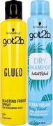 Zestawy kosmetyków damskich - Schwarzkopf Glued mania Spray Paket - zestaw z suchym szamponem i utrwalającym lakierem do włosów - miniaturka - grafika 1