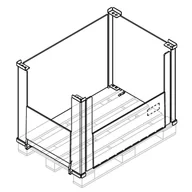 Akcesoria do pakowania - WANZL Nadstawek paletowy PA-X3/S 60001050 - miniaturka - grafika 1