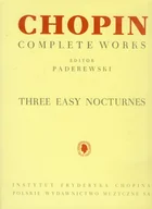 Książki o muzyce - Chopin. Trzy łatwe nokturny na fortepian Pwm - Ludwik Bronarski Ignacy Jan Paderewski Józef Turczyński - książka - miniaturka - grafika 1