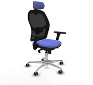 Fotele i krzesła biurowe - Krzesło Biurowe z Zagłówkiem Jorquera Piqueras y Crespo 3D086G2 Jasnoniebieski - miniaturka - grafika 1