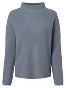 Swetry damskie - Marie Lund - Damski sweter z wełny merino, niebieski - miniaturka - grafika 1