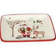 Talerze - Ceramiczny talerz deserowy Santa, 20 x 15 cm - miniaturka - grafika 1