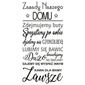 Naklejki na ścianę - Napis na ścianę naklejka Zasady naszego domu.. 257, 200x100 cm - miniaturka - grafika 1