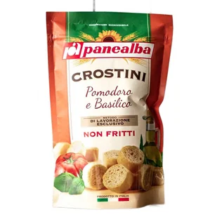 Grzanki Crostini Pomodoro e Basilico 100g PANEALBA - Szybkie dania obiadowe - miniaturka - grafika 1