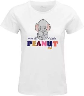 Koszulki i topy damskie - Disney "Dumbo - Mummy Little Peanut " WODUMBOTS014 Koszulka damska, biała, rozmiar XXL, biały, XXL - grafika 1