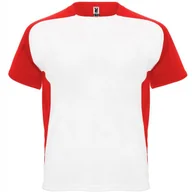 Koszulki męskie - Koszulka Sportowa Męska T-shirt techniczny ROLY CA6399 WHITE/RED 2XL - miniaturka - grafika 1