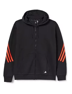 adidas Męska bluza z kapturem M Fi 3s Fz, czarny/czerwony Hi-res, XS - Bluzy męskie - miniaturka - grafika 1