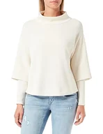 Bluzy damskie - s.Oliver BLACK LABEL Bluza damska z długim rękawem biała 44, biały, 44 - miniaturka - grafika 1
