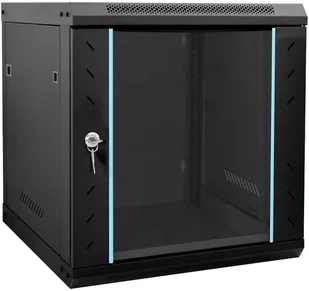 vidaXL Szafa sieciowa z przechowywaniem Czarny 53 x 60 x 60 cm Stal 42017656 - Szafy rack - miniaturka - grafika 1