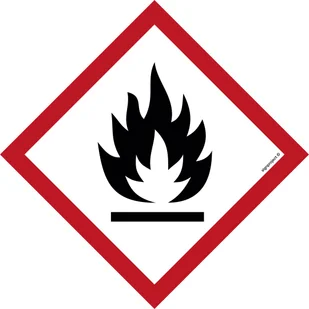 LD002 PRODUKT ŁATWOPALNY, FN - FOLIA SAMOPRZYLEPNA; (100X100MM) - Systemy ekspozycyjne i znaki informacyjne - miniaturka - grafika 1