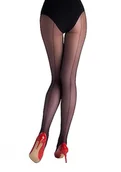 Rajstopy - Marilyn Przezroczyste rajstopy, z subtelnym czerwonym lub czarnym szwem, 20 denierów, czarny (czarny), 40 - miniaturka - grafika 1