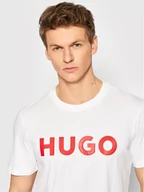 Koszulki męskie - Hugo T-Shirt Dulivio 50467556 Biały Regular Fit - miniaturka - grafika 1