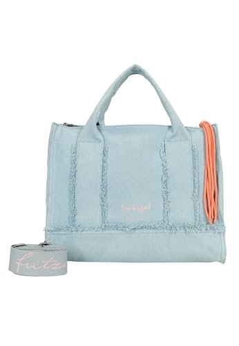 Fritzi aus Preussen Damska torba Tote Bag Denim Washed Blue Shopper, niebieski, jeden rozmiar