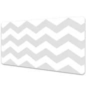 Podkładki na biurko - Mata ochronna z nadrukiem Szary zyg zak 90x45 cm - miniaturka - grafika 1