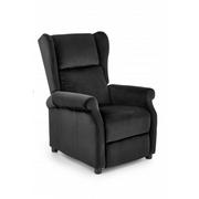 Fotele - Fotel uszak rozkładany czarny AGUSTIN 2 Halmar - miniaturka - grafika 1