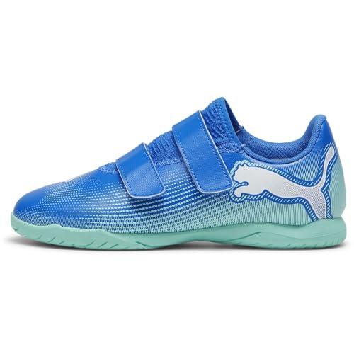 PUMA Dziecięce buty piłkarskie Future 7 Play It V Jr unisex, Hyperlink Blue Mint PUMA White, 34.5 EU