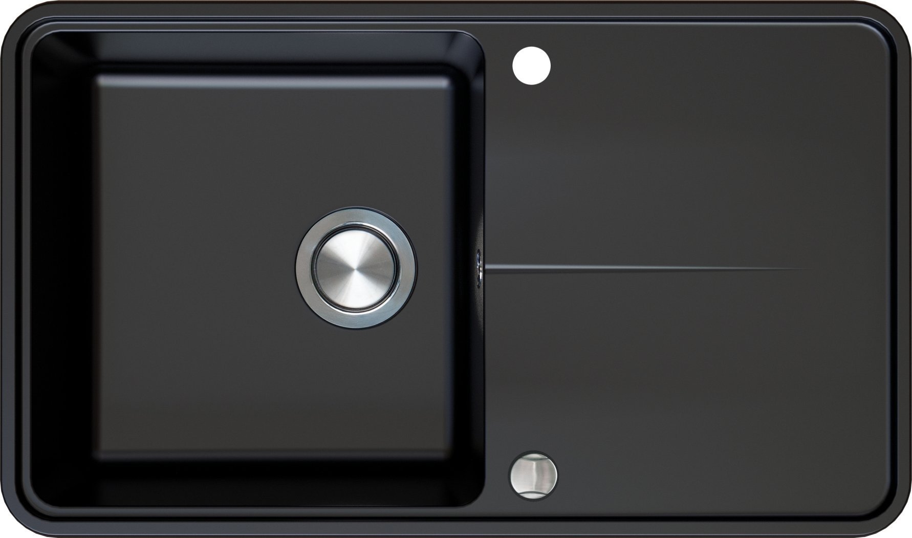 Zlewozmywak Berg BERG ZLEW VICTORIA BRV1911 1,0 OC 780X500 CZARNY BAZALT