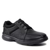 Półbuty damskie - Clarks Półbuty Bradley Walk 261533327 Blk Tumbled Leather - miniaturka - grafika 1