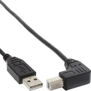 InLine Kabel USB USB-B 3m kątowy Czarny 34535U - Kable USB - miniaturka - grafika 1