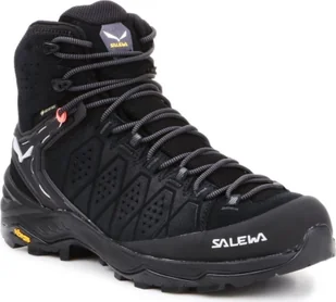 Buty Damskie Salewa Alp 2 Trainer Mid Gore-Tex black/black 42 - Buty trekkingowe damskie - miniaturka - grafika 1