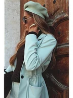 Marynarki i żakiety damskie - M873 Marynarka marszczona w talii - miętowa (kolor Miętowy, rozmiar XL) - miniaturka - grafika 1