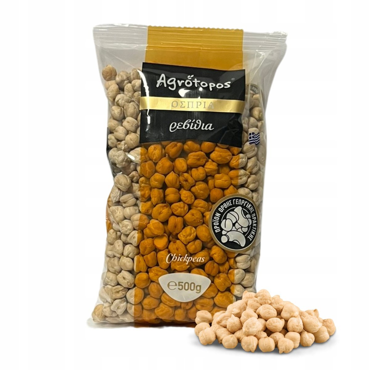 Grecka ciecierzyca cieciorka ziarno gruba naturalna Agrotopos 500g, zdrowa