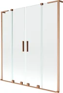 Parawany nawannowe - Mexen Velar L Duo parawan nawannowy 2-skrzydłowy rozsuwany 160 x 150 cm, transparent, miedź szczotkowana - 896-160-003-02-65 - miniaturka - grafika 1