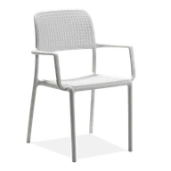 Fotele i krzesła ogrodowe - Nardi Krzesło ogrodowe Bora białe 40242.00.000 - miniaturka - grafika 1
